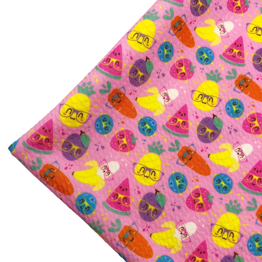 QUIRKY FRUIT - Custom Printed Bullet Liverpool Fabric