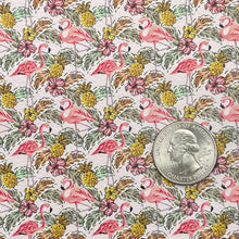 Load image into Gallery viewer, FLAMINGOS IN PARADISE - Custom Printed Leather
