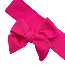 Load image into Gallery viewer, FUCHSIA LINEN - Solid Bow Strip
