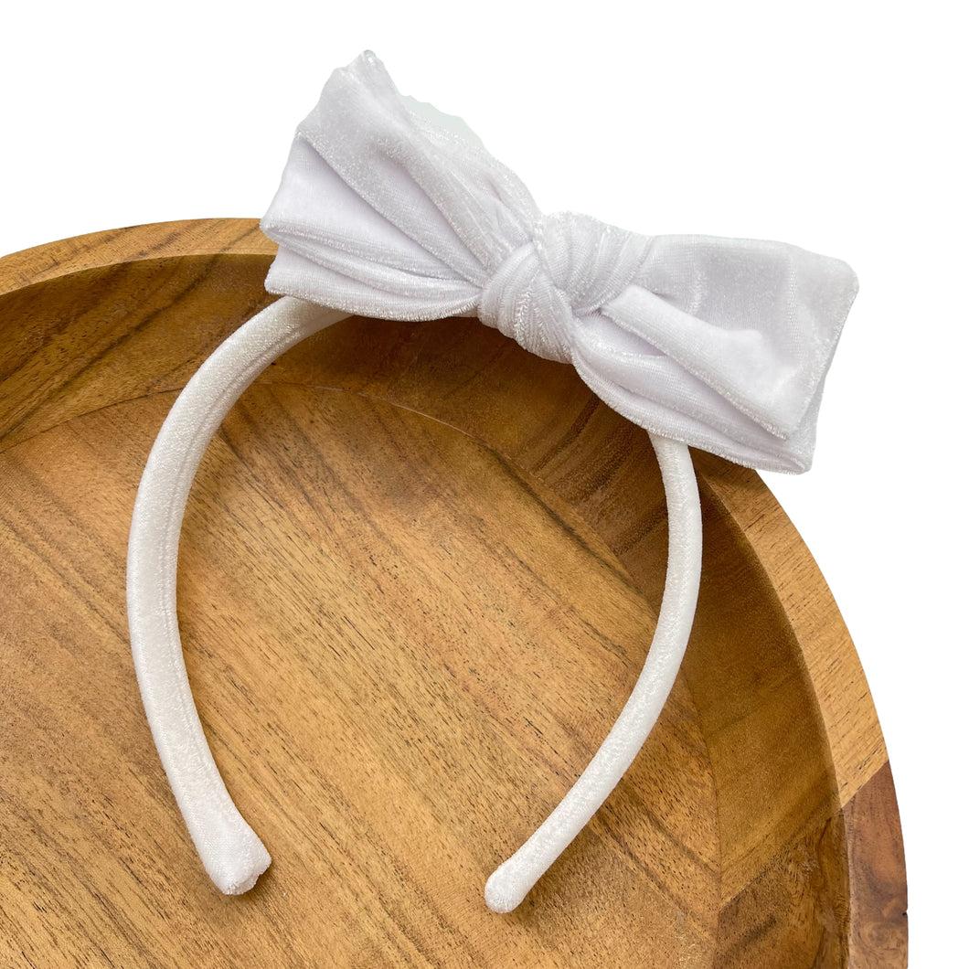 WHITE - Bow Headband