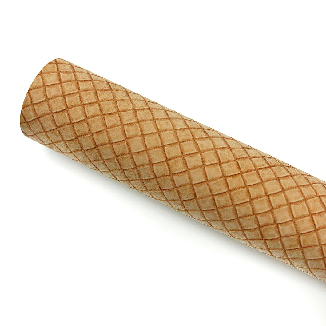 VANILLA WAFFLE - Textured Faux Leather