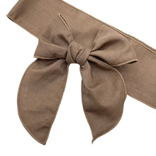 Load image into Gallery viewer, DARK BROWN LINEN - Solid Bow Strip
