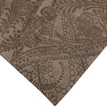 Load image into Gallery viewer, MOCHA EMBOSSED LACE APPLIQUE - Faux Leather
