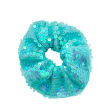 Load image into Gallery viewer, AQUA BLUE SEQUIN - Scrunchie
