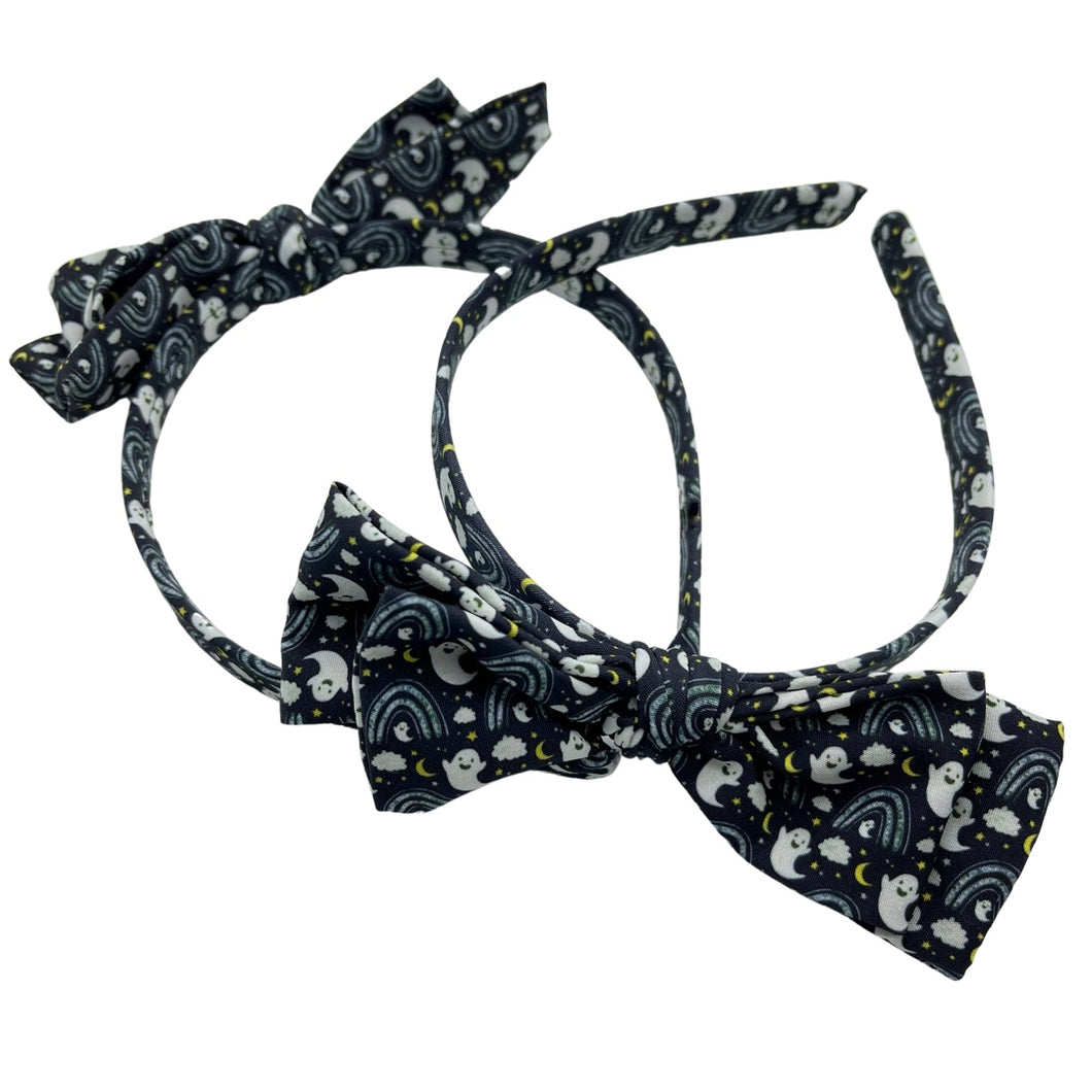 RAINBOW GHOSTS - Printed Bow Headband