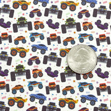 Load image into Gallery viewer, MONSTER TRUCKS - Custom Printed Leather
