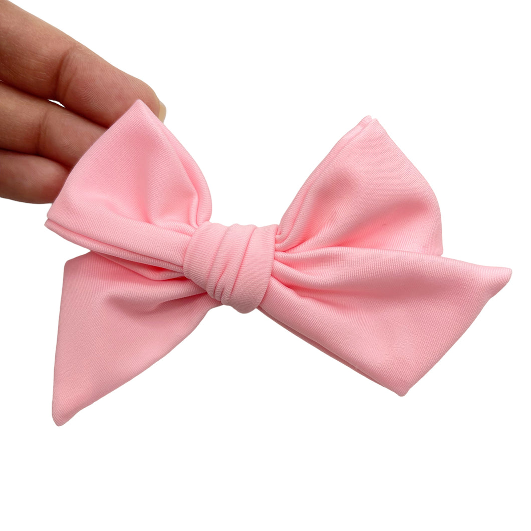 LIGHT PINK SWIM - PRE-TIED Solid Bow