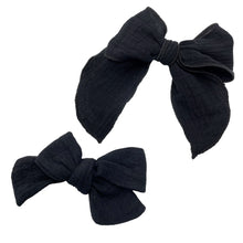 Load image into Gallery viewer, BLACK MUSLIN - Solid Bow Strip
