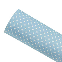 Load image into Gallery viewer, BLUE POLKA DOTS - Custom Printed Leather
