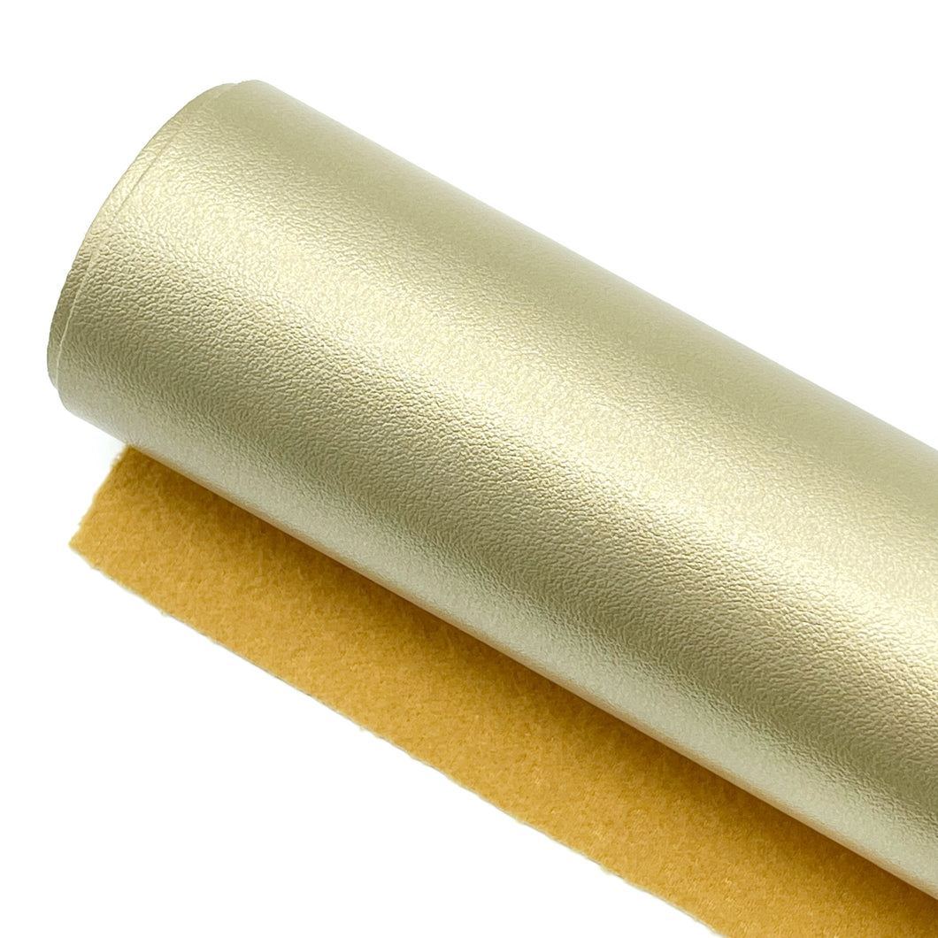 LIGHT GOLD SHIMMER - Smooth Faux Leather