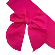 Load image into Gallery viewer, FUCHSIA LINEN - Solid Bow Strip
