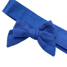 Load image into Gallery viewer, ROYAL BLUE LINEN - Solid Bow Strip
